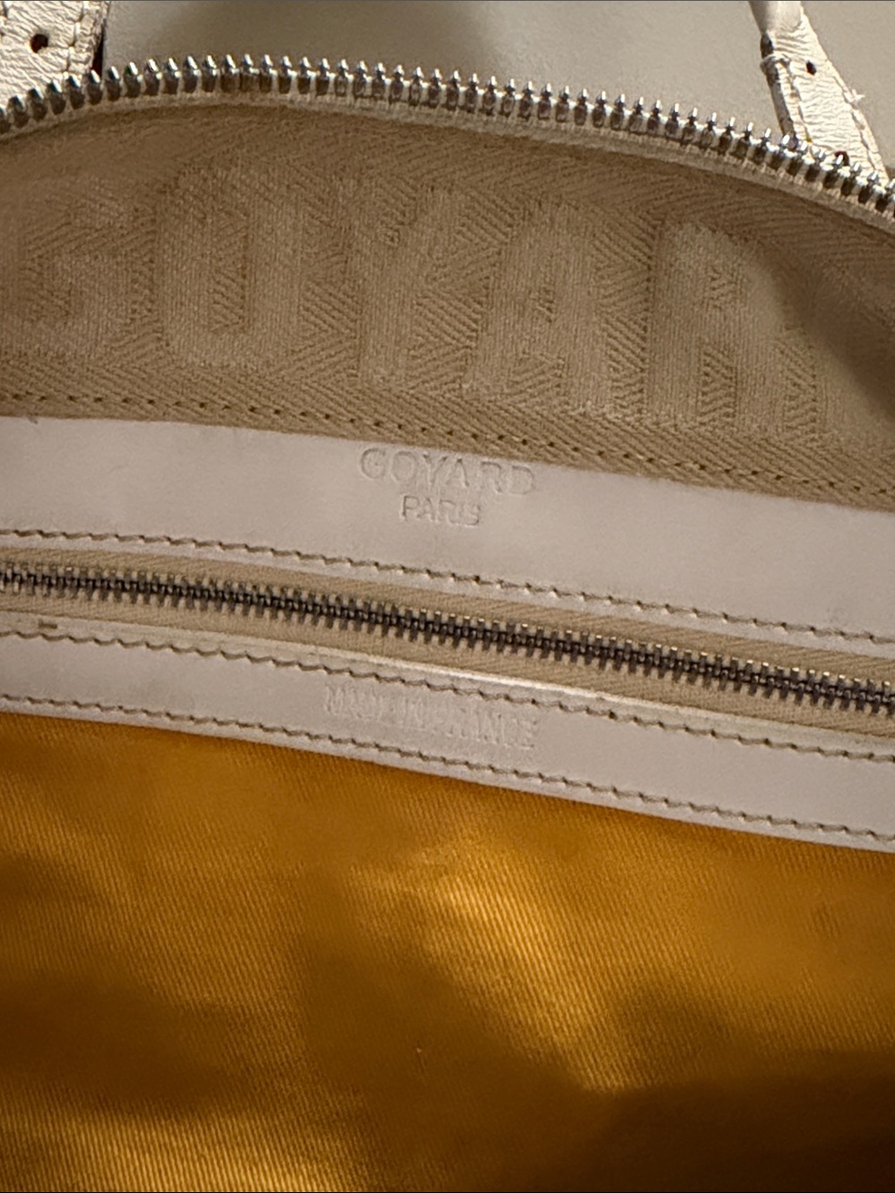 Goyard Croisiere 35” Duffel/Hand Bag in white 2006 - Picture 9 of 17